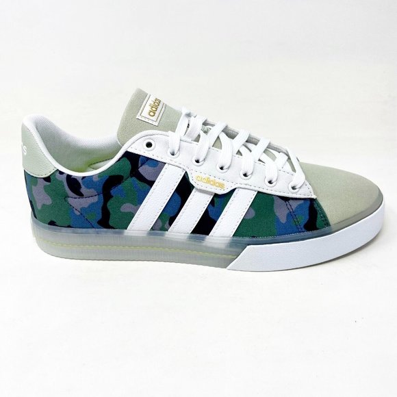 Adidas Daily 3.0 Cloud White Halo Green Mens Skateboard Shoes GY9670 - Picture 1 of 6